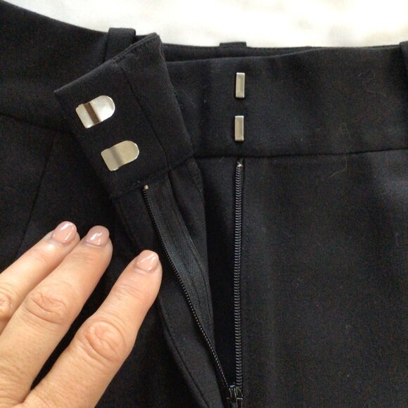 Halogen Pleated Wide Leg Trousers Black Sz 2 - Picture 3 of 9